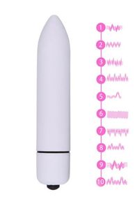 Компактний мінівібратор, ВіброПуля з 10 режимами вібрації біла sexstyle