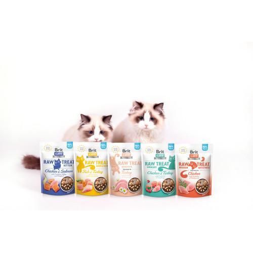 Лакомства для кошек Brit Raw Treat Hair & Skin Freeze-dried с рыбой и индейкой, 40 г | Зображення 6