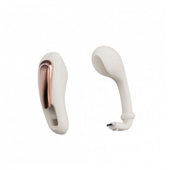 Вібратор у трусики з пультом керування Qingnan No.6 Wireless Control Beige білий Sex Aura | Зображення 2