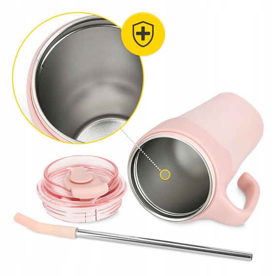 Термокухоль Mountain Goat зі соломинкою 0.65 л Pink (P-5905973406130) | Зображення 1