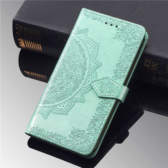 Шкіряний чохол (книжка) Art Case з візитницею для TECNO POP 4 Слот для візитки, Бірюзовий | Зображення 4