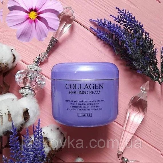 Нічний поживний крем із колагеном Jigott Collagen Healing Cream, 100 ml | Зображення 3