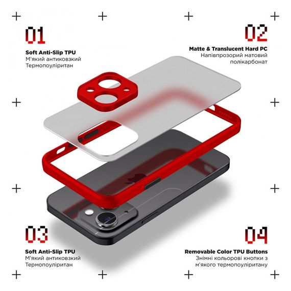 Чохол до мобільного телефона Armorstandart Frosted Matte Samsung M34 5G (M346) Red (ARM69713) | Зображення 1