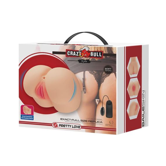 Мастурбатор CRAZY BULL - Kylie, Vibration Double holes TPR ABS Sex Aura | Зображення 2