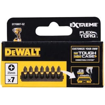 Набор бит DeWALT в касете для Tough Case, FlexTorq, L = 25 мм, Рh2, 7 шт (DT70807) | Зображення 1