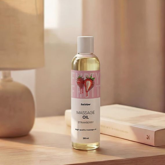 Розпродаж!!! Масажна олія Satisfyer Massage Oil Strawberry 250 мл (термін 30.04.2027) Sex Aura | Зображення 7