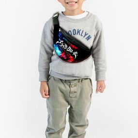 Сумка-бананка дитяча Чорний клевер - Аниме 32х15см, через плече для хлопчика (00300)