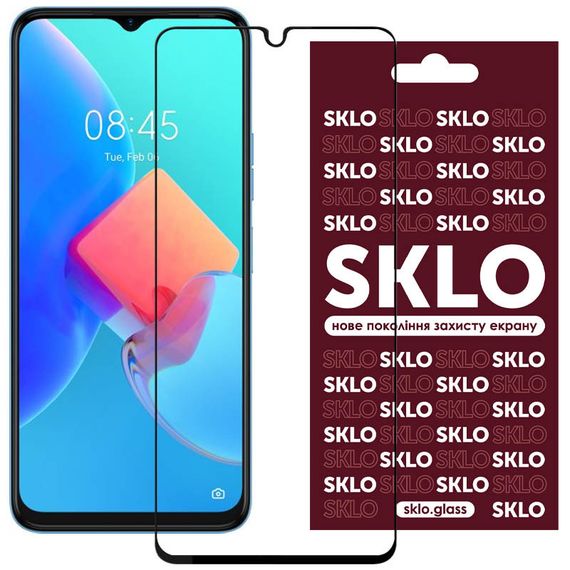 Захисне скло SKLO 3D (full glue) для TECNO Spark 8C / Spark Go 2022 (KG5m) | Зображення 1