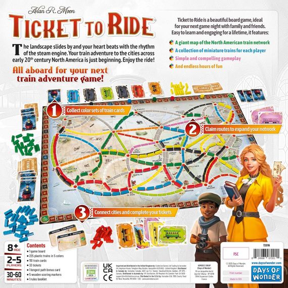 Настольная игра Ticket To Ride: America (Билет на поезд: Америка) (обновлённая) | Зображення 2