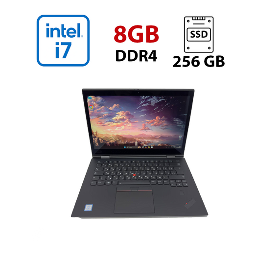Ноутбук Lenovo ThinkPad X1 YOGA / 14" (1920x1080) IPS / Intel Core i7-8550U (4 (8) ядра по 1.8 - 4.0 GHz) / 8 GB DDR4 / 256 GB SSD / Intel UHD Graphics 620 / WebCam б/у