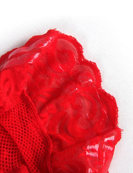 Чулки в сеточку Star Night красные sexstyle | Зображення 9