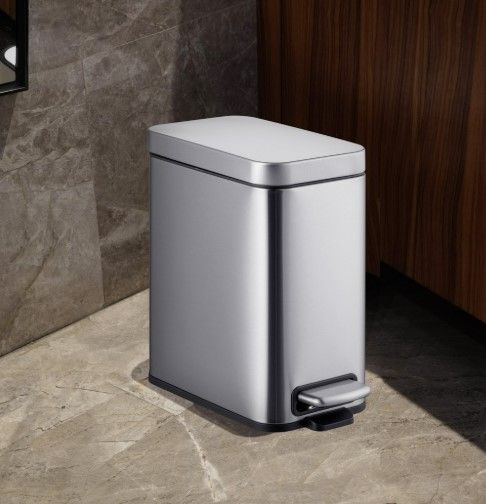 Відро для сміття Mixxus Premium Quadro-TC0105 SS Color з плавним закриттям, прямокутне, 5 л, нержавійка (MI7062) | Зображення 2