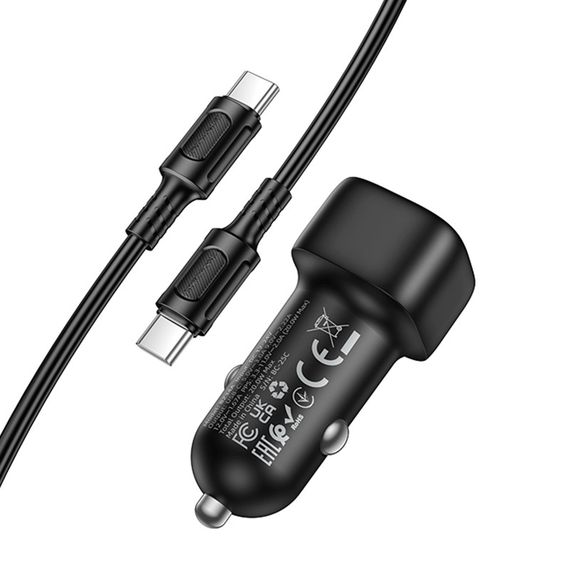 АЗУ Borofone BZ34A Cloud PD20W (1USB-C) + кабель Type-C to Type-C Black | Зображення 4