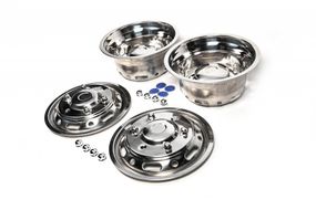 Колпаки из нержавейки Эксклюзив V1 (2 катковые, 4 шт) 2006-2013 для Mercedes Sprinter