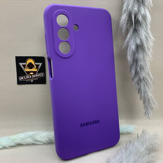 Чохол із логотипом для Samsung Galaxy A17 | Протиударний | Soft Touch + Скло в подарунок Фіолетовий