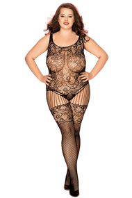 Бодистокинг с доступом JSY «Любовница Зоуи» Черный Plus Size (XL/2XL/3XL)