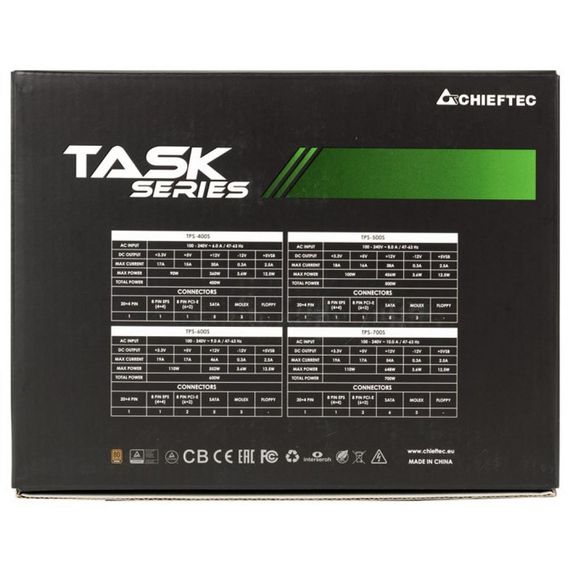 Блок живлення Chieftec 500W Task (TPS-500S) | Зображення 7