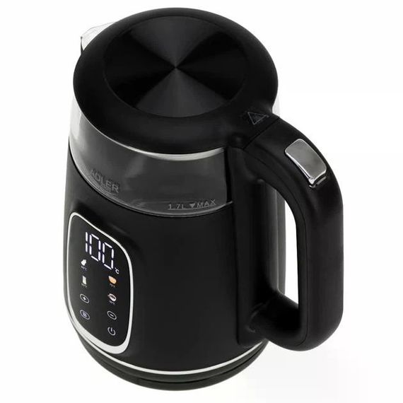 Електрочайник Adler AD 1305 black silver 1.7 л чорний з сріблястим | Зображення 6