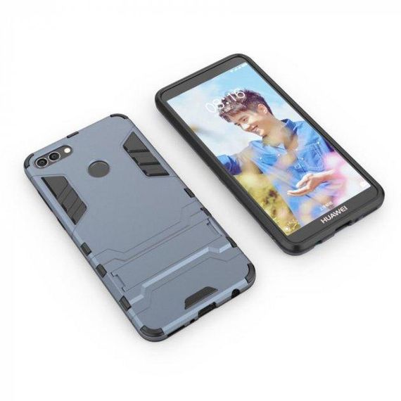 Удароміцний чохол-підставка Transformer для Huawei Y9 (2018) сірий | Зображення 2