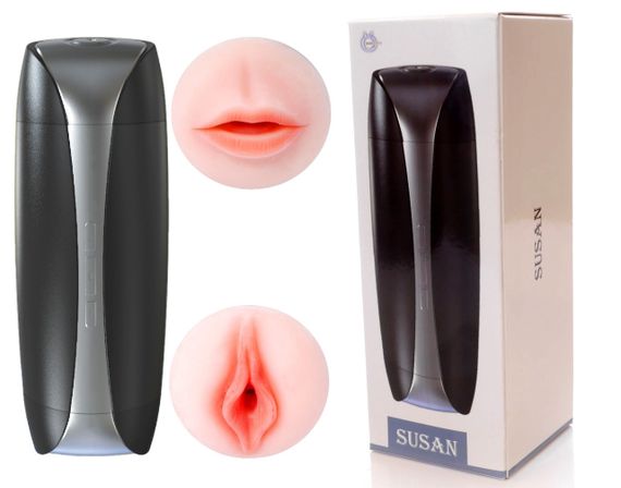 Мастурбатор з двома входами та вібростимуляцією BOSS SUSAN Double Delight 2.0 - 36 functions USB, BS2600132 Sex Aura | Зображення 1