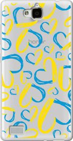 Чехол на Huawei Honor 3C Сердца UA "5292u-307-17620"