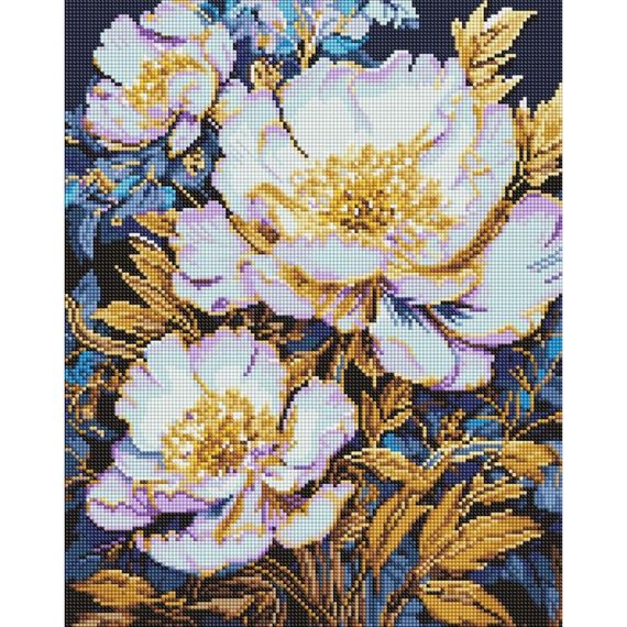 Алмазна мозаїка "Елегантні квіти" ©art_selena_ua AMO8152, 40х50 см