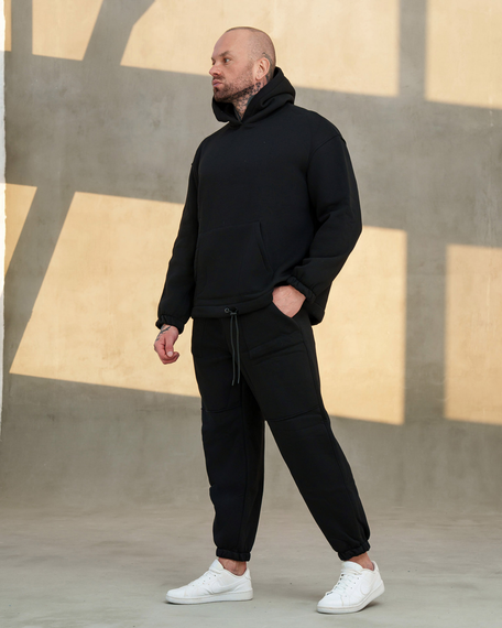 Костюм оверсайз зима преміумчорний S M | Зображення 2