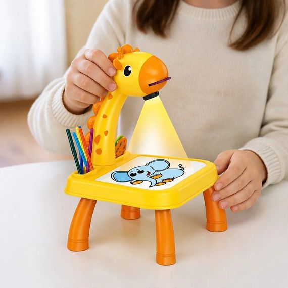 Проєкційний стіл для дітей Projector Painting «Жираф», жовтий | Зображення 4