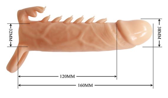 Подовжуюча насадка (подовжує на 4 см) PREETTY LOVE - Penis Sleeve Emmitt, BI-026246 Sex Aura | Зображення 8