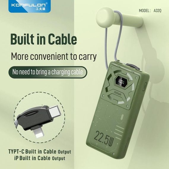 Повербанк 20000mAh 22.5W KONFULON A32Q (47222-A32Q_721) | Зображення 3