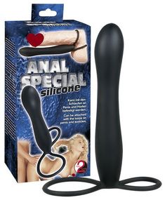 Анальний поратор з кільцем на пеніс і мошонку sexstyle