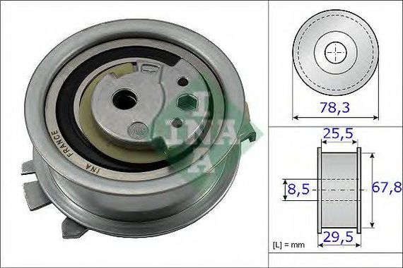 Ролик натяжний VW (вир-во Ina) INA 531082510 на VW PASSAT (362)