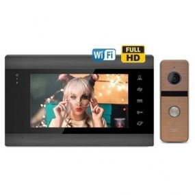 Комплект домофона CoVi Security Steel Force Wi-Fi Black  панель Iron FHD Bronze