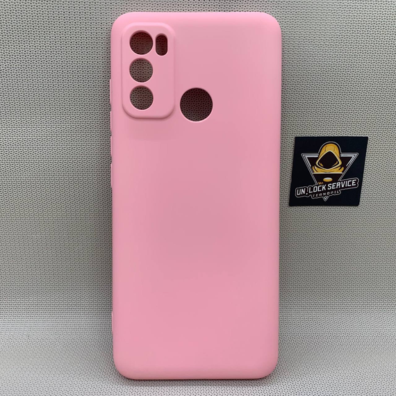 Motorola G60 SoftTouch Silicone Протиударний чохол софт тач Рожевий