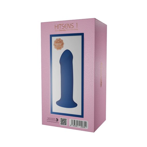 Двошаровий дилдо Adrien Lastic Hitsens 1 Blue, підходить для страпона, діаметр 4,5 см, довжина 17,7 см | Зображення 2