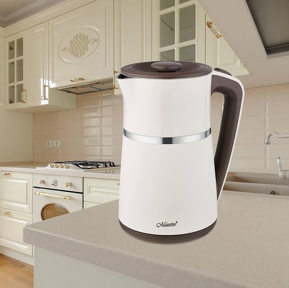 Електрочайник Maestro MR-030-BIEGE, 1.7 л, 2200 Вт, з подвійними стінками | Зображення 1