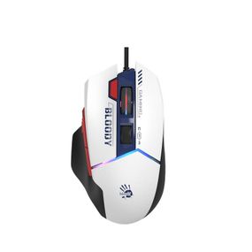 Миша ігрова Bloody W95 Ultra, колір біло-чорний
