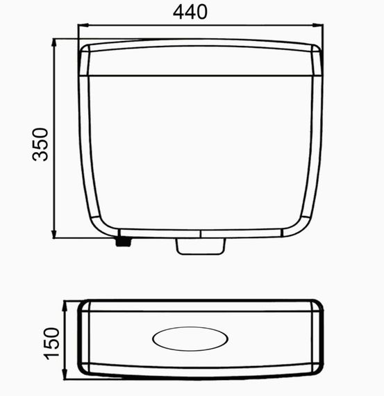 Сливной бачок K K Pol SND/020/0/K, D-кнопка, пластик | Зображення 7