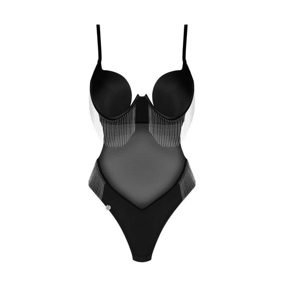 Боді Obsessive MILLADIS із срібними підвісками, чорний, XS/S sexstyle | Зображення 2
