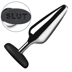 Анальна пробка Master Series Butt Slut Metal & Silicone Butt Plug - Silver