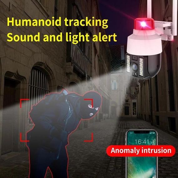 Камера відеоспостереження PTZ вулична WiFi 4 МП, кольорове нічне бачення, XPRO, 2L-A2-WIFI/ZD-SC04-4MP V380Pro (45041-16973_884) | Зображення 8