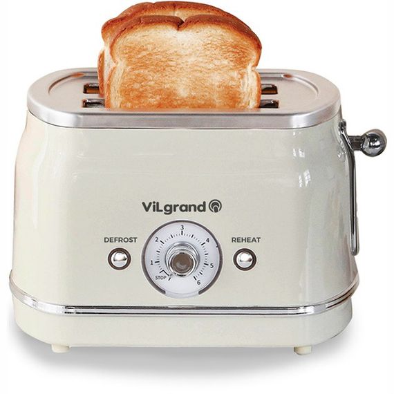 Хороший тостер ViLgrand VT0823R 850 Вт, Электрический горизонтальный тостер, Тостерница XZ-761 для бутербродов | Зображення 3