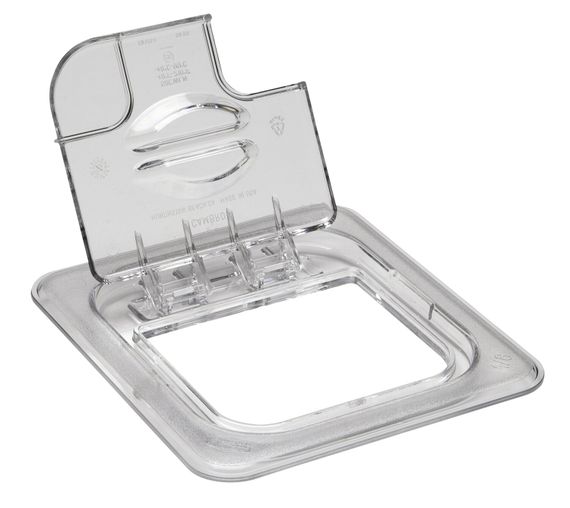 Відкидна кришка з ручкою та виїмкою під ложку FlipLid з прозорого полікарбонату для гастроємності Cambro