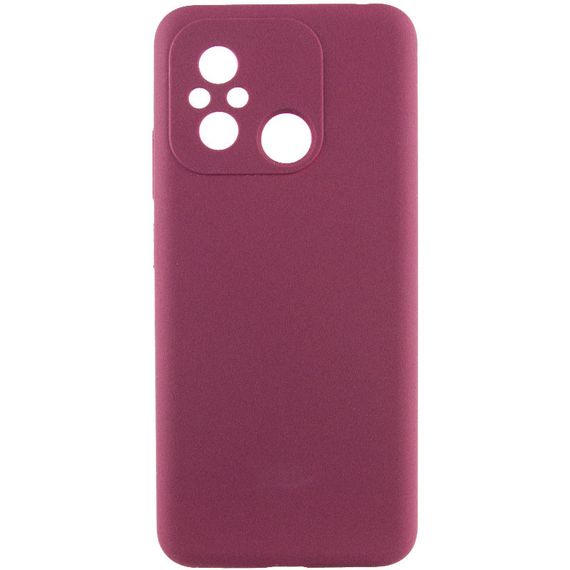 Чохол Silicone Cover Lakshmi Full Camera (AAA) для Xiaomi Redmi 12C Бордовий / Plum