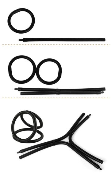 Тройное эрекционное кольцо - Black Trio черный Sex Aura | Зображення 1