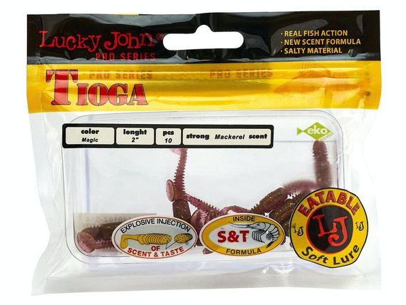 Виброхвост Lucky John Лаки Джон Tioga 2" S14 10 шт в упаковке | Зображення 1