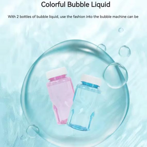 Пістолет з мильними бульбашками Space Bubble Gun (2 pack bottle - 50+50ml) Pink | Зображення 2