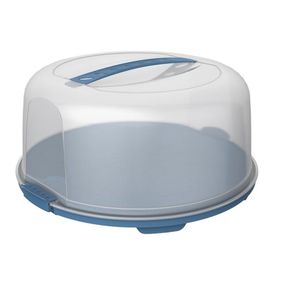 Контейнер для торта Rotho Fresh 17226 пластиковый бокс с крышкой для хранения и переноски голубой
