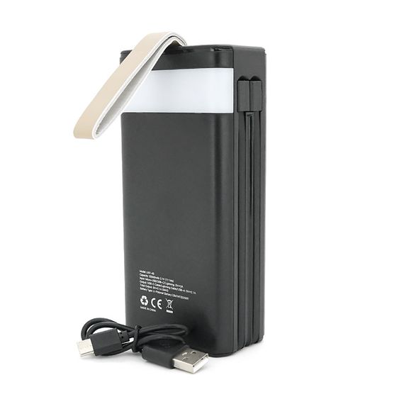 Power bank Linkage LKP-46, Solar 30000mAh, 22.5W, Кабелi Туре-С+Lighting, 0.70 kg, Black, Box | Зображення 4