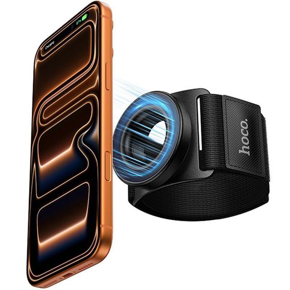 Магнитный держатель Hoco GT20 для запястья Black | Зображення 4